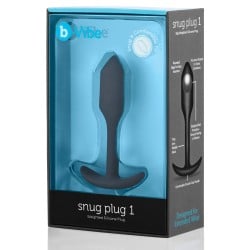 b-Vibe Weighted Snug Plug 1 - .55 g Black