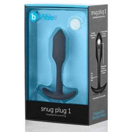 b-Vibe Weighted Snug Plug 1 - .55 g Black
