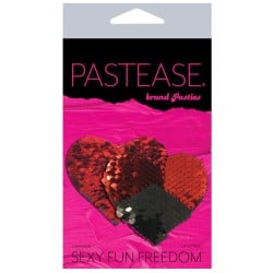 Pastease Color Changing Flip Sequins Hearts - Red/Black O/S