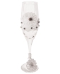 Bride to Be Champagne Glass w/White Lace Trim