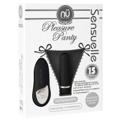 Sensuelle Pleasure Panty Bullet w/Remote Control - 15 Functions Black