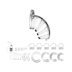 Shots Man Cage Chastity 3.5" Cock Cage Model 2 - Clear