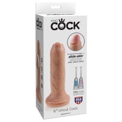 King Cock 6" Uncut Dildo - Flesh