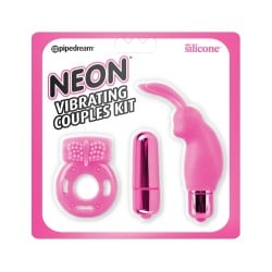 Neon Luv Touch Vibrating Couples Kit - Pink