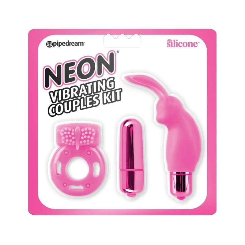 Neon Luv Touch Vibrating Couples Kit - Pink Neon Luv Touch Vibrating Couples Kit - Pink