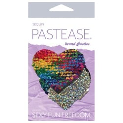 Pastease Color Changing Flip Sequins Heart - Rainbow O/S