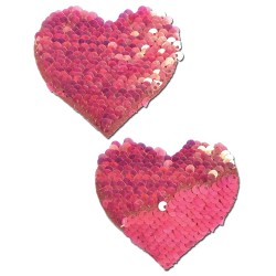 Pastease Color Changing Flip Sequins Heart - Pink O/S