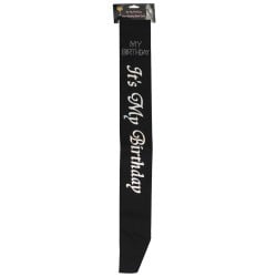It's My Birthday Sash - Black