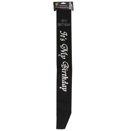 It's My Birthday Sash - Black