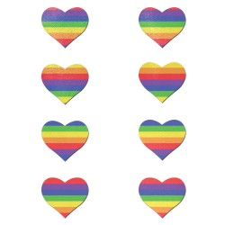 Pastease Mini Rainbow Heart - Pack of 8 O/S