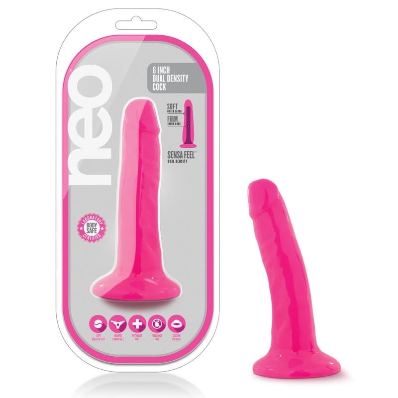 Blush Neo 5.5" Dual Density Cock - Neon Pink Blush Neo 5.5" Dual Density Cock - Neon Pink
