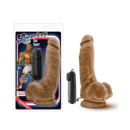Blush Loverboy the Boxer 9" Vibrating Realistic Cock - Mocha