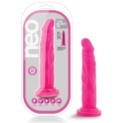 Blush Neo 7.5" Dual Density Cock - Neon Pink