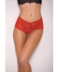 Lace & Pearl Boyshort w/Satin Bow Accents Red L/X