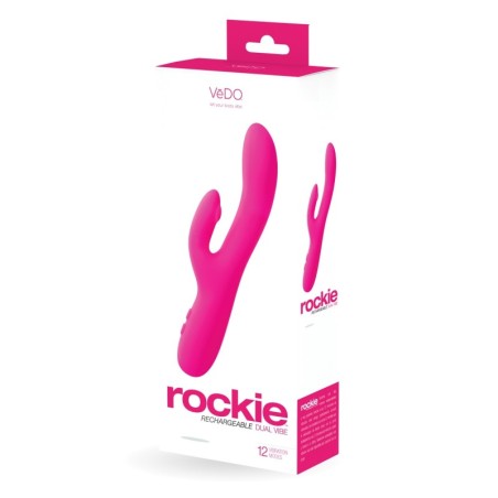 VeDO Rockie Rechargeable Dual Vibe - Foxy Pink
