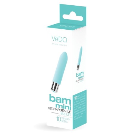 VeDO Bam Mini Rechargeable Bullet Vibe - Turquoise