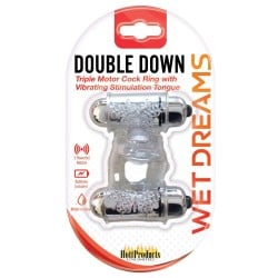 Wet Dreams Double Down Vibrating Cockring w/Bullet