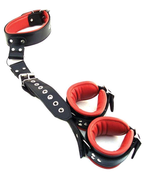 Rouge Neck to Wrist Restraint - Black/Red