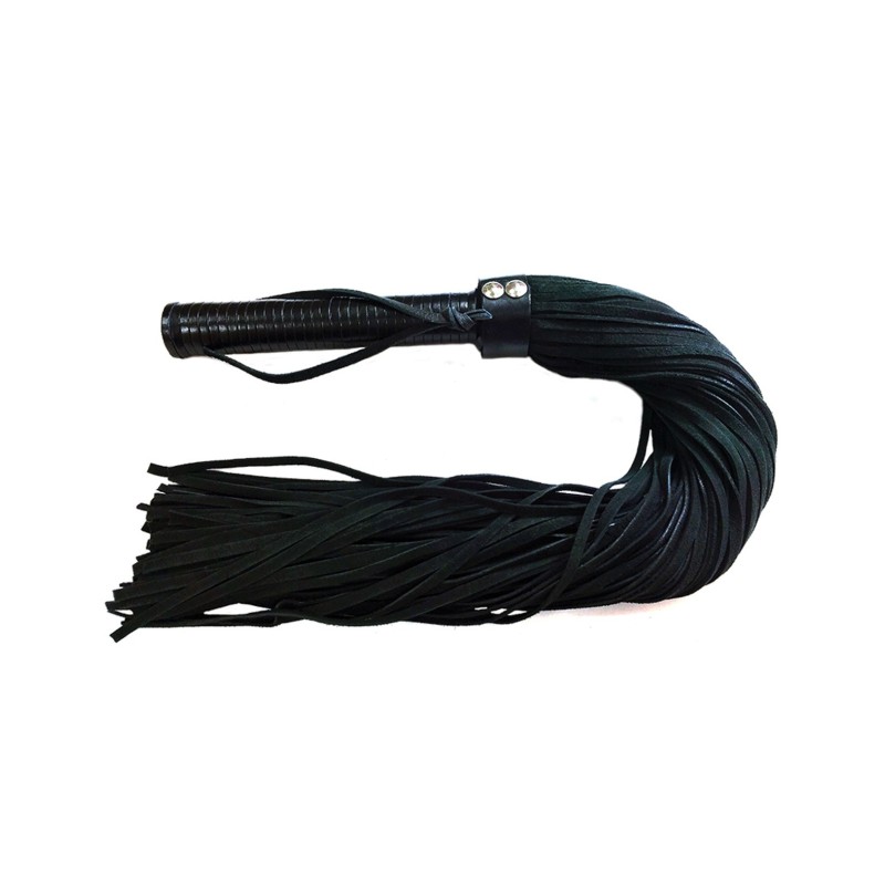 Rouge Suede Flogger w/Leather Handle - Black Rouge Suede Flogger w/Leather Handle - Black