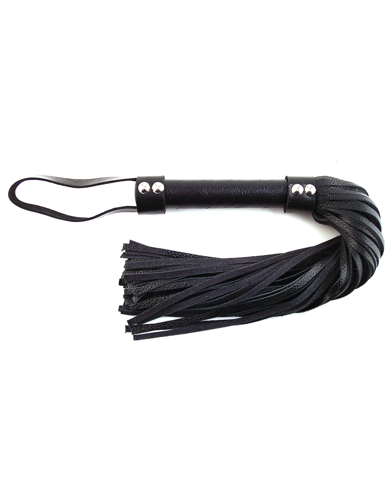 Rouge Short Leather Flogger - Black by Rouge garments ltd