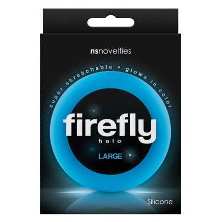 Firefly Halo Large Cockring - Blue
