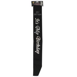 It's My Birthday Sash - Black
