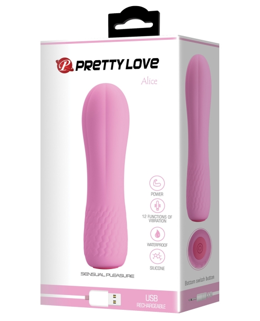 Pretty Love Alice Mini Vibe - 12 Function Light Pink