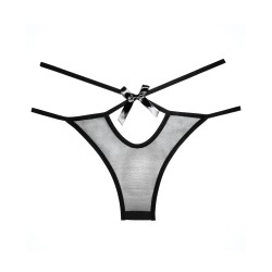 Adore Sheer Naughty Vanilla Panty Black O/S