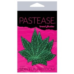 Pastease Glitter Marijuana Leafs - Green O/S