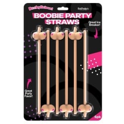 Booby Straws - Flesh Pack of 6