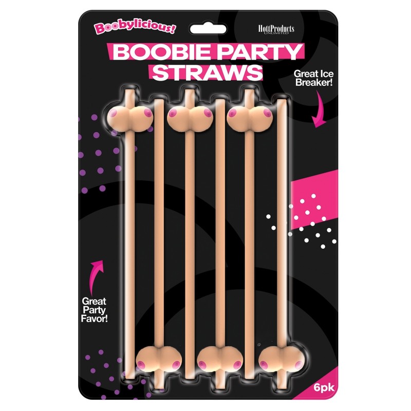 Booby Straws - Flesh Pack of 6 Booby Straws - Flesh Pack of 6