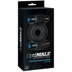 OptiMale Vibrating Double C Ring - Black