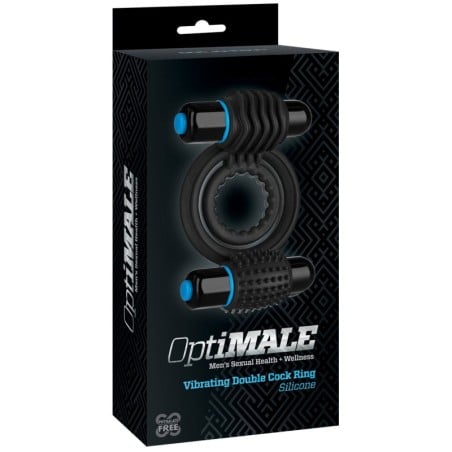 OptiMale Vibrating Double C Ring - Black