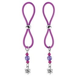 Bijoux de Nip Nipple Halos Flower Charm - Purple