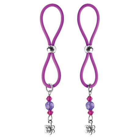 Bijoux de Nip Nipple Halos Flower Charm - Purple