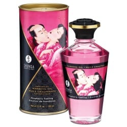 Shunga Warming Oil Raspberry Feeling  - 3.5 oz.