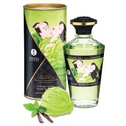 Shunga Warming Oil Midnight Sorbet - 3.5 oz.