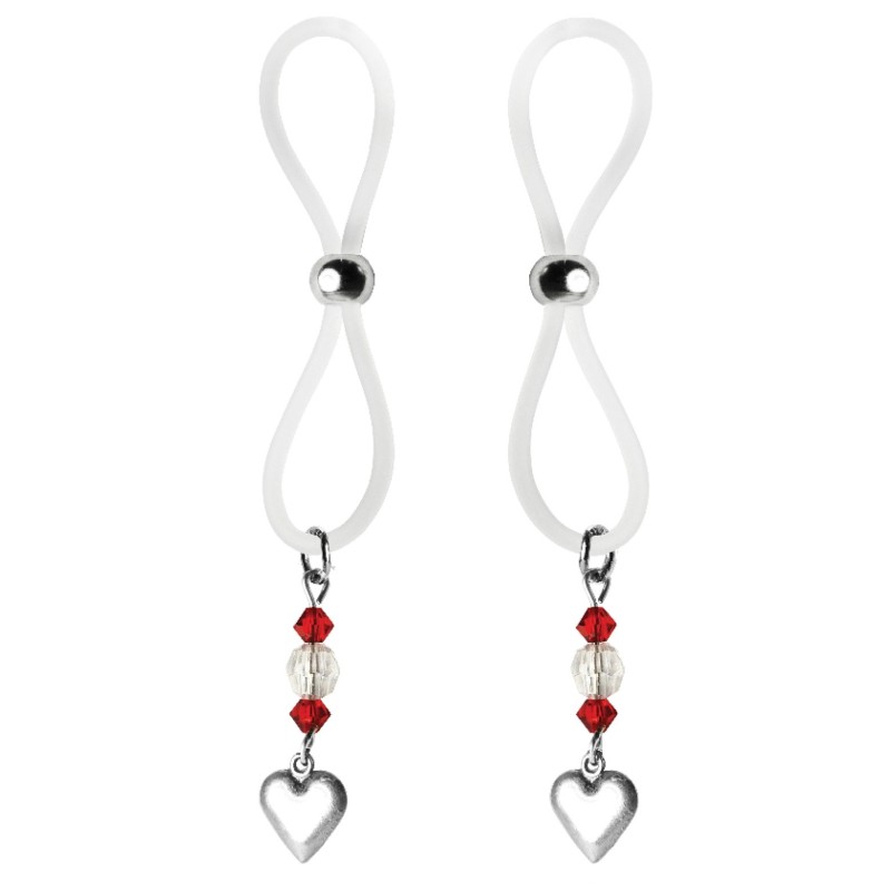 Bijoux de Nip Nipple Halos Heart Charm - Red/Clear Bijoux de Nip Nipple Halos Heart Charm - Red/Clear