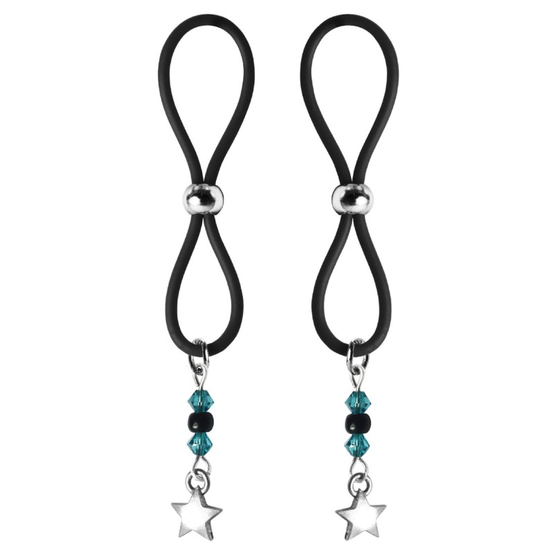 Bijoux de Nip Nipple Halos Star Charm - Turquoise/Black Bijoux de Nip Nipple Halos Star Charm - Turquoise/Black