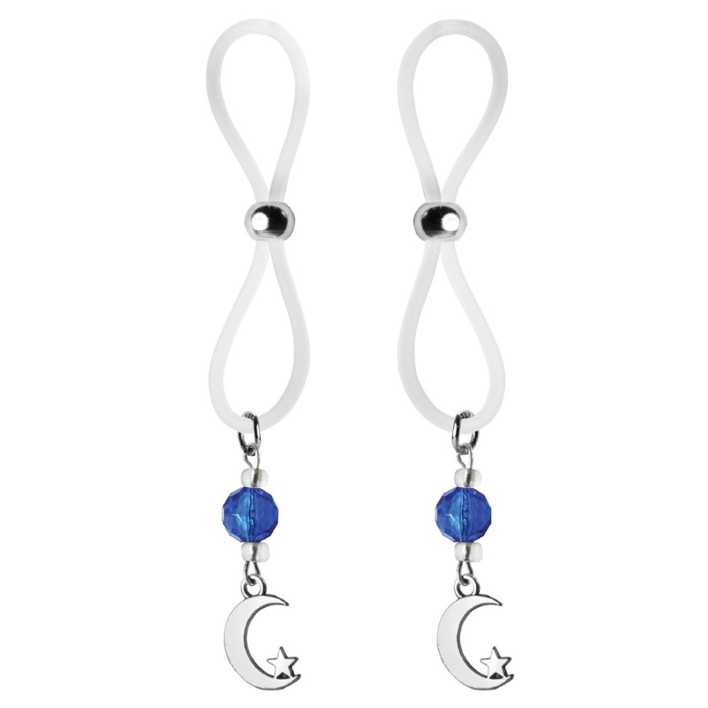 Bijoux de Nip Nipple Halos Moon & Star Charm - Blue/Clear Bijoux de Nip Nipple Halos Moon & Star Charm - Blue/Clear