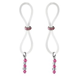 Bijoux de Nip Nipple Halos Pink Gem Slider - Pink/Clear