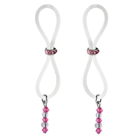 Bijoux de Nip Nipple Halos Pink Gem Slider - Pink/Clear