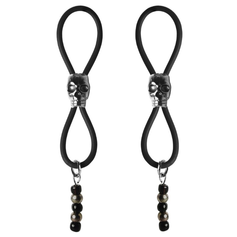 Bijoux de Nip Nipple Halos Black Skull Slider - Black/Silver Bijoux de Nip Nipple Halos Black Skull Slider - Black/Silver