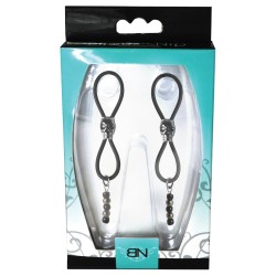 Bijoux de Nip Nipple Halos Black Skull Slider - Black/Silver