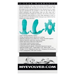 Evolved The Butterfly Effect Rechargeable Dual Stim - Teal