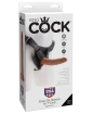 King Cock Strap-On Harness w/7" Cock - Tan