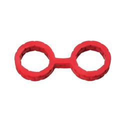 Japanese Bondage Silicone Cuffs Small - Red