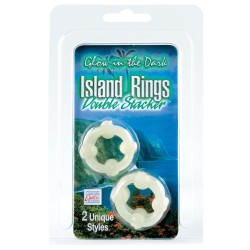 Silicone Island Rings Double Stacker Glow In The Dark
