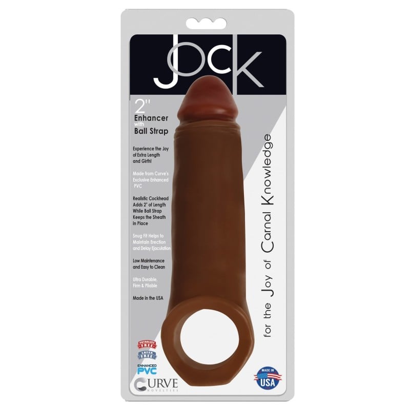 Jock Enhancer 2" Extender w/Ball Strap - Chocolate Jock Enhancer 2" Extender w/Ball Strap - Chocolate