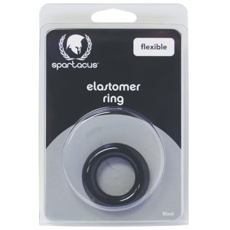 Elastomer Relaxed Fit Cock Ring - Black